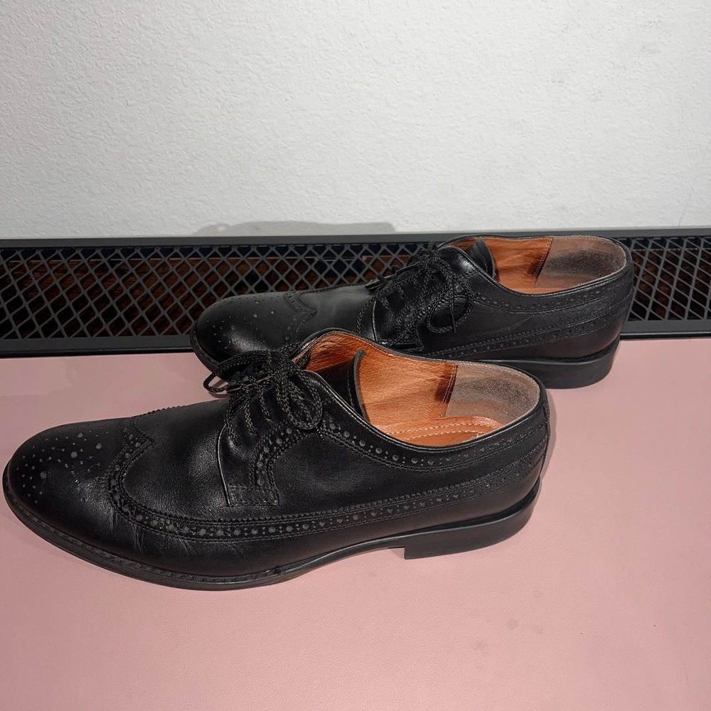 Stafford Executive Wingtip Black Leather Oxford Dress Shoes Men’s Size 11 M - Picture 4 of 9